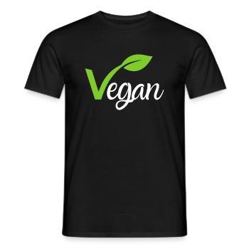 Vegan Veganer Vegetarisch No eat Animals Motiv - Männer T-Shirt - Schwarz - Vorne - AI Model Male 178 light (178cm)