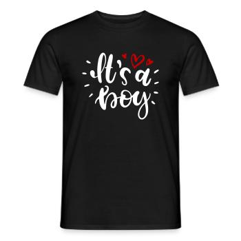 its a Boy ist ein Junge Schwangerschaft Pregnant - Männer T-Shirt - Schwarz - Vorne - AI Model Male 178 light (178cm)