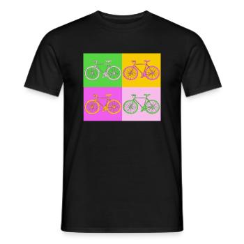 Vélo en couleurs - T-shirt homme - noir - Devant - AI Model Male 178 light (178cm)