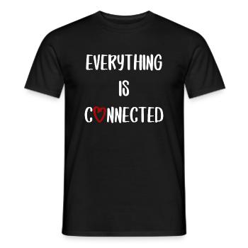 everything is connected liebe Verbindung Beziehung - Männer T-Shirt - Schwarz - Vorne - AI Model Male 178 light (178cm)