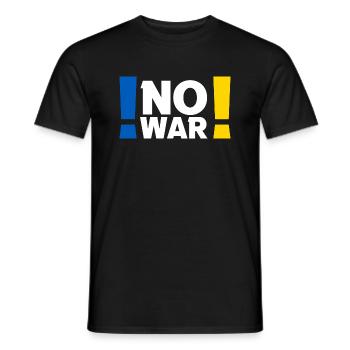 No War Peace World Peace Ukraine - Men's T-Shirt - black - Front - AI Model Male 178 light (178cm)