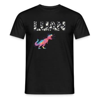 LUAN - Schöner Jungen Name mit süßen Dinosaurier - Männer T-Shirt - Schwarz - Vorne - AI Model Male 178 light (178cm)