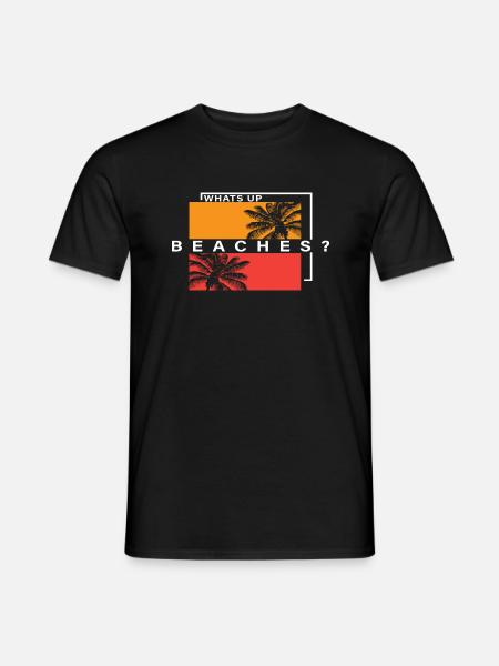Whats up Beaches? - Men's T-Shirt - black