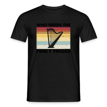 Conception de harpe pour harpistes et harpistes - T-shirt homme - noir - Devant - AI Model Male 178 light (178cm)