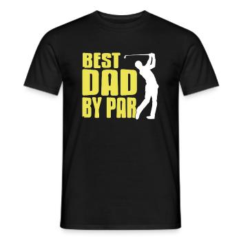 Meilleur papa par par génial drôle de t-shirt de golf - T-shirt homme - noir - Devant - AI Model Male 178 light (178cm)