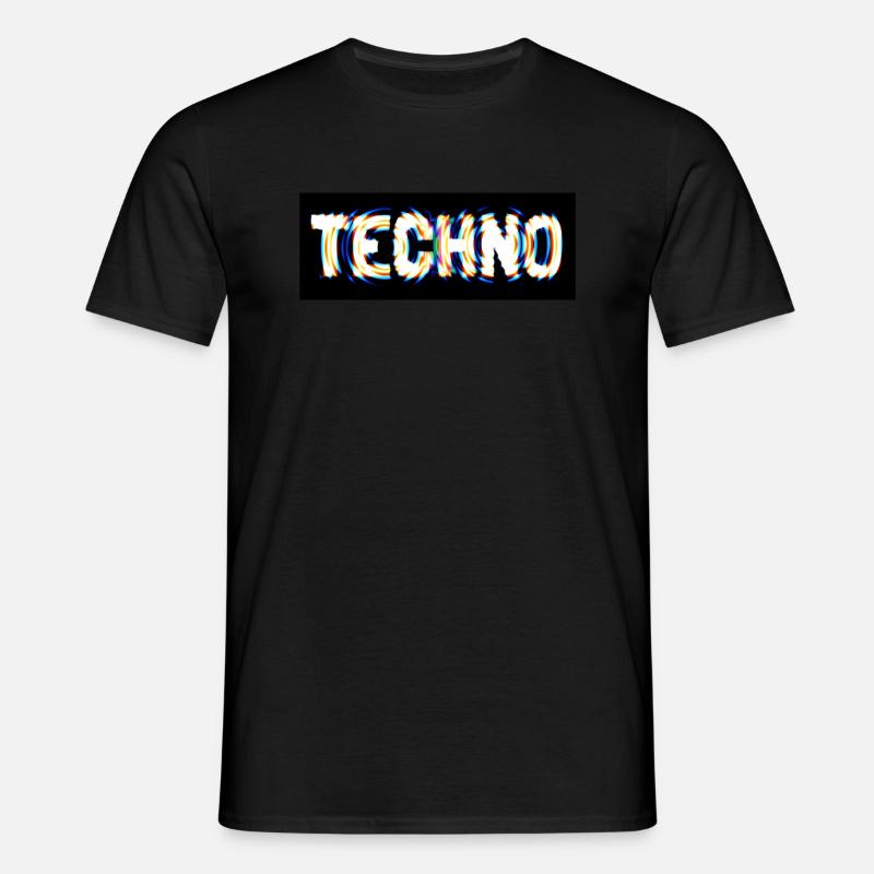 Techno - Männer T-Shirt - Schwarz
