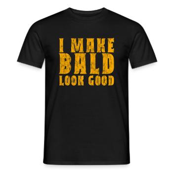 I Make Bald Look Good 2 - Männer T-Shirt - Schwarz - Vorne - AI Model Male 178 light (178cm)