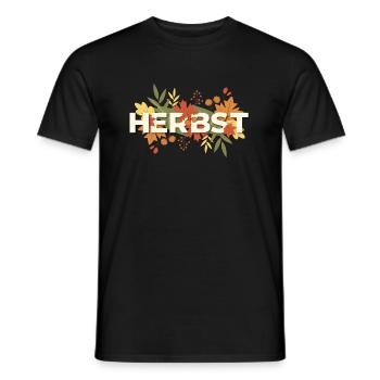 Herbst | Jahreszeit - Männer T-Shirt - Schwarz - Vorne - AI Model Male 178 light (178cm)