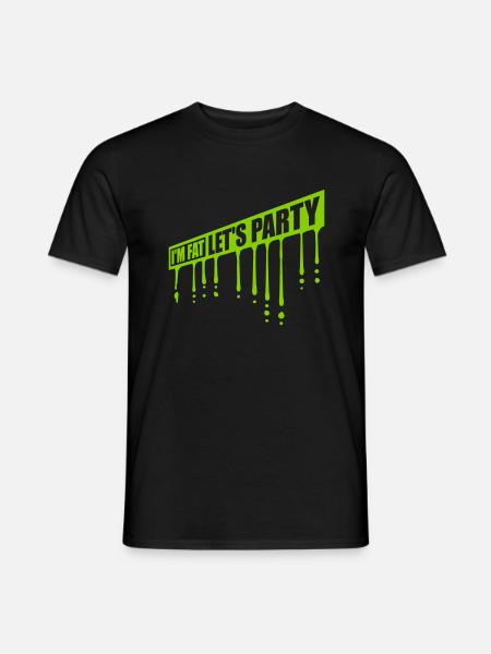 at the fat lets party - Men's T-Shirt - black