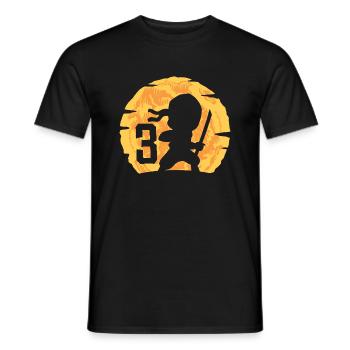 3ème anniversaire Garçon 3 ans Ninja - T-shirt homme - noir - Devant - AI Model Male 178 light (178cm)