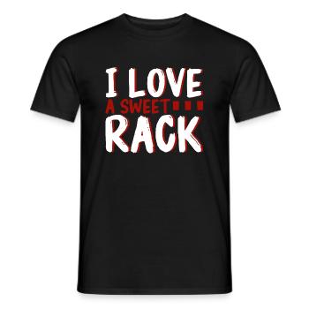 I Love A Sweet Rack 2 - Men's T-Shirt - black - Front - AI Model Male 178 light (178cm)