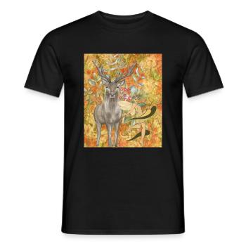 Forêt imaginaire elfe - T-shirt homme - noir - Devant - AI Model Male 178 light (178cm)