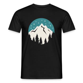 Thé douillet pour la saison d'hiver au design - T-shirt homme - noir - Devant - AI Model Male 178 light (178cm)