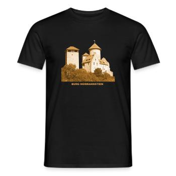 Normannstein Burg Treffurt Thüringen Werra - Männer T-Shirt - Schwarz - Vorne - AI Model Male 178 light (178cm)