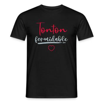 Tonton Formidable - T-shirt homme - noir - Devant - AI Model Male 178 light (178cm)