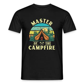 Master of the Campfire - Männer T-Shirt - Schwarz - Vorne - AI Model Male 178 light (178cm)