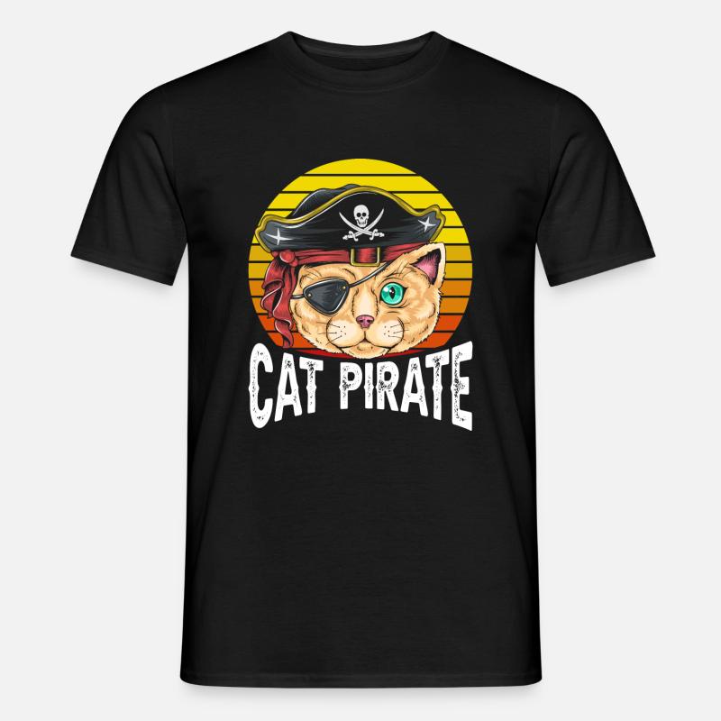 Pirate de chat - T-shirt homme - noir