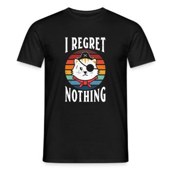 I regret nothing - Men's T-Shirt - black - Front - AI Model Male 178 light (178cm)