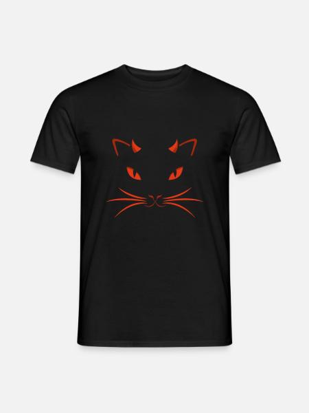 Devil Cat - Men's T-Shirt - black