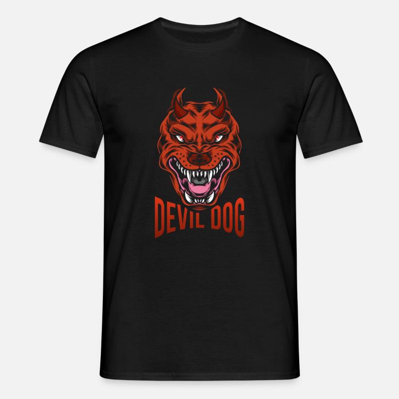 Devil dog with sharp teeth - Men's T-Shirt - black