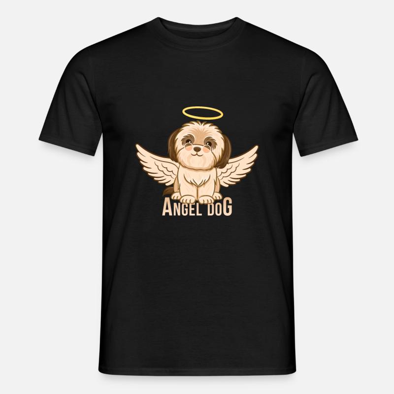 Engelshund - Männer T-Shirt - Schwarz
