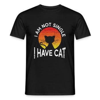 I am not a single - Men's T-Shirt - black - Front - AI Model Male 178 light (178cm)