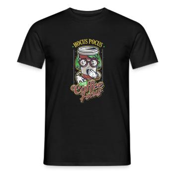 Hocus Pocus I need coffee to focus - Männer T-Shirt - Schwarz - Vorne - AI Model Male 178 light (178cm)
