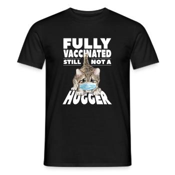 Fully vaccinated not yet a hugger - Men's T-Shirt - black - Front - AI Model Male 178 light (178cm)