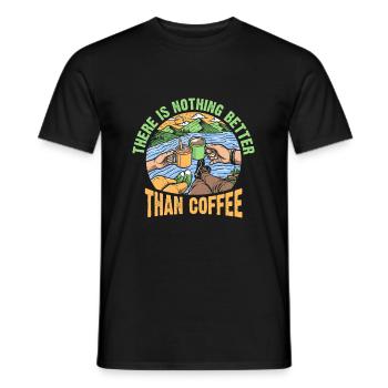 There's nothing better than coffee - Men's T-Shirt - black - Front - AI Model Male 178 light (178cm)