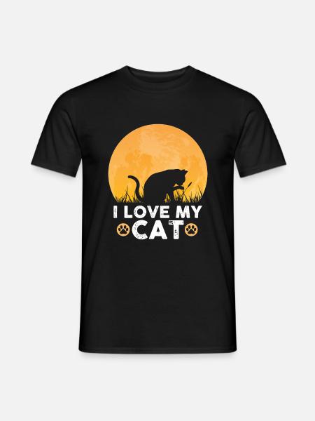 J’aime mon chat - T-shirt homme - noir