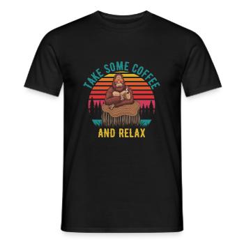 Prenez un café et détendez-vous - T-shirt homme - noir - Devant - AI Model Male 178 light (178cm)