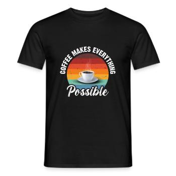 Coffee makes everything possible - Men's T-Shirt - black - Front - AI Model Male 178 light (178cm)