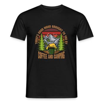 Bonne humeur apportée avec du café - T-shirt homme - noir - Devant - AI Model Male 178 light (178cm)