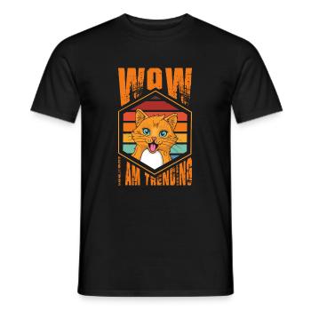 Wow, I'm trending - Men's T-Shirt - black - Front - AI Model Male 178 light (178cm)