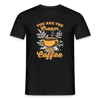 Du Bist Die Sahne Zu Meinem Kaffee - Männer T-Shirt - Schwarz - Vorne - AI Model Male 178 light (178cm)