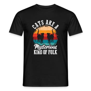 Katzen Sind Eine Mysteriöse Art Von Folk - Männer T-Shirt - Schwarz - Vorne - AI Model Male 178 light (178cm)