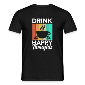 Buvez des pensées heureuses - T-shirt homme - noir - Devant - AI Model Male 178 light (178cm)