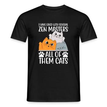I have lived with several Zen Masters - Men's T-Shirt - black - Front - AI Model Male 178 light (178cm)