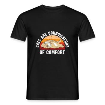 Katzen Sind Kenner Des Komforts - Männer T-Shirt - Schwarz - Vorne - AI Model Male 178 light (178cm)