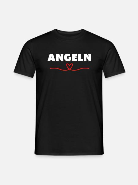 Angeln - Männer T-Shirt - Schwarz