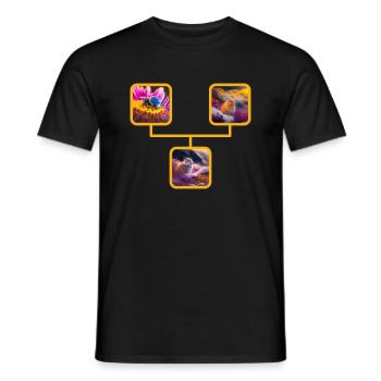 Collage d’animaux - T-shirt homme - noir - Devant - AI Model Male 178 light (178cm)