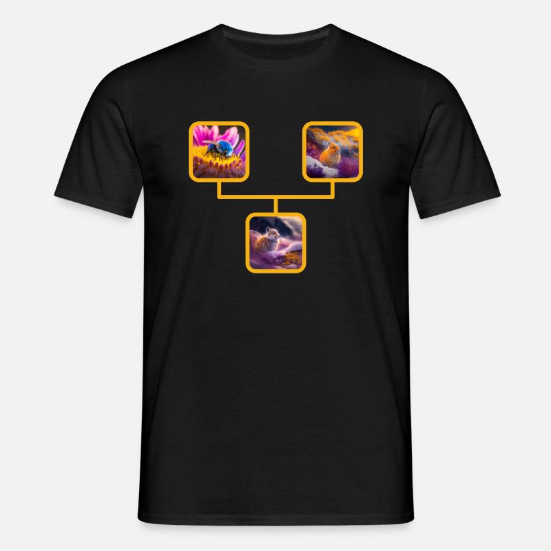 Tier Collage - Männer T-Shirt - Schwarz
