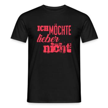 Bartleby der Schreiber - Ich möchte lieber nicht - Männer T-Shirt - Schwarz - Vorne - AI Model Male 178 light (178cm)