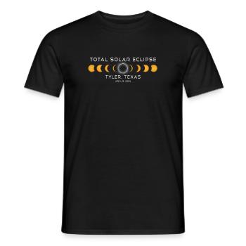 Tyler Texas Solar Eclipse 2024 8 avril Souvenir - T-shirt homme - noir - Devant - AI Model Male 178 light (178cm)