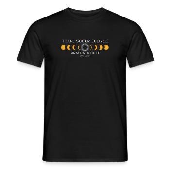 Sinaloa Mexiko Sonnenfinsternis 2024 April 8 Souvenir - Männer T-Shirt - Schwarz - Vorne - AI Model Male 178 light (178cm)