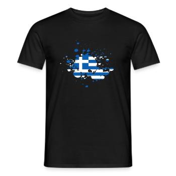Griechenland - Männer T-Shirt - Schwarz - Vorne - AI Model Male 178 light (178cm)