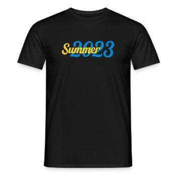 Été 2023 - T-shirt homme - noir - Devant - AI Model Male 178 light (178cm)