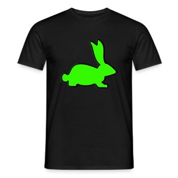 Rabbit - Men's T-Shirt - black - Front - AI Model Male 178 light (178cm)