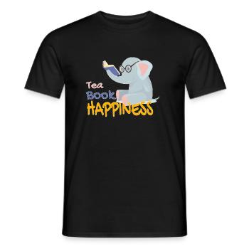 I like to get lost in books - Men's T-Shirt - black - Front - AI Model Male 178 light (178cm)