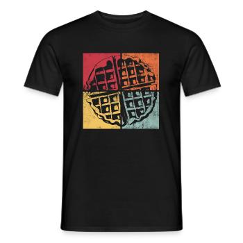 Gourmet-Hobbykoch im Waffeldesign im Retro-Design - Männer T-Shirt - Schwarz - Vorne - AI Model Male 178 light (178cm)